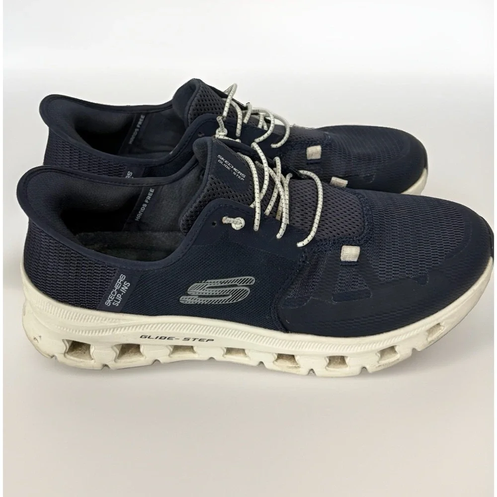 Skechers Glide-Step Pro Slip-Ins Mens 11.5 Navy Hands Free Sneakers 232930 T3